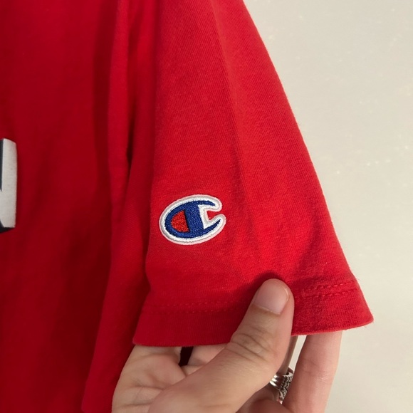 Champion Red Graphic Men's T-Shirt, Size L - Picture 5 of 7